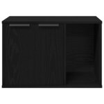 vidaXL Bac à litière pour chat Chêne noir 60 x 40 x 40 cm Bois d'ingénierie