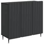 vidaXL Buffet Noir 89 x 34 5 x 82 cm Bois d'ingénierie