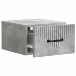 vidaXL Cabinet de chevet mural Gris béton 34 5 x 33 x 20 cm