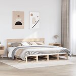vidaXL Cadre de lit sans matelas 200x200 cm bois massif de pin