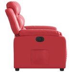 vidaXL Fauteuil inclinable électrique Rouge Similicuir