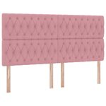 vidaXL Lit de Rangement avec matelas Rose 180 x 200 cm Velours