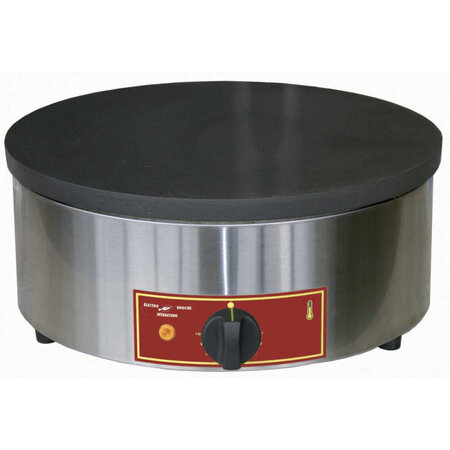 Crêpière electrique plaque ronde en fonte emaillée - ø 400 mm -