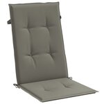 vidaXL Coussins de chaise à dossier haut lot de 6 gris foncé mélangé