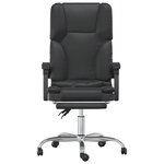 vidaXL Fauteuil de massage inclinable de bureau Noir Similicuir