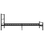 vidaXL Cadre de lit sans matelas noir métal 100x200 cm