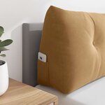 vidaXL Coussin de Dos Marron 120 x 24 x 50 cm Velours