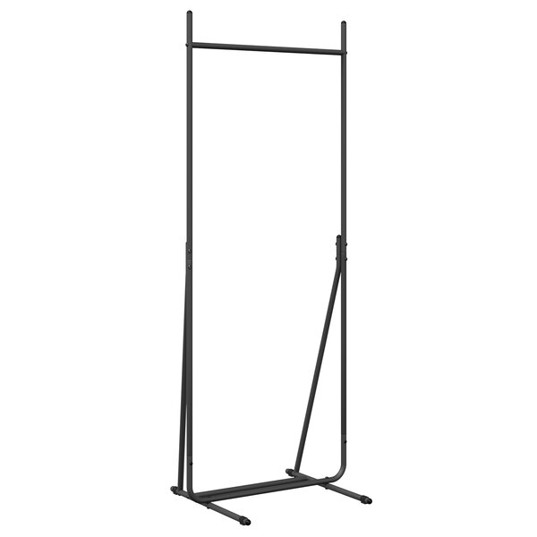 vidaXL Portant à Vêtements Noir Métal Moyen Portable Moderne Léger