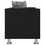 vidaXL Jeu de canapé à 2 places et à 3 places Cuir synthétique Noir