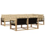 vidaXL Ensemble de canapés d'extérieur 7 pc Blanc et Beige