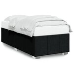 vidaXL Cadre de lit sans matelas noir 80x200 cm tissu