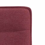 vidaXL Chaises à manger lot de 4 rouge bordeaux tissu