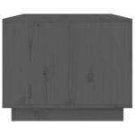 vidaXL Table basse Gris 80x50x40 cm Bois massif de pin