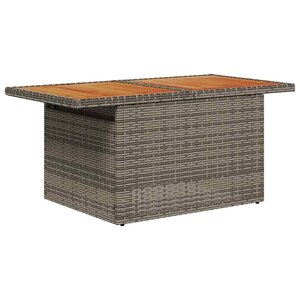 vidaXL Ensemble de canapé de jardin 6 Pièces Gris Poly rotin