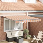 vidaXL Auvent Rétractable Bleu Marine 350x250 cm tissu