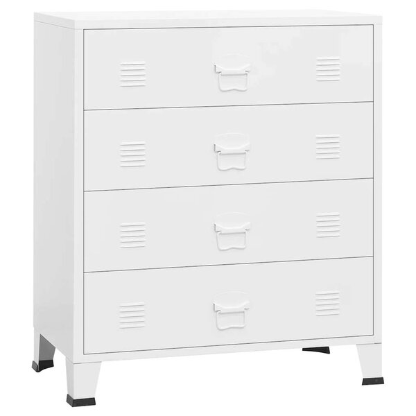 vidaXL Armoire à tiroirs industrielle Blanc 78x40x93 cm Métal