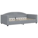 vidaXL Lit de jour avec lit gigogne gris clair 100x190 cm tissu