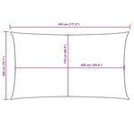 vidaXL Voile de parasol tissu oxford rectangulaire 2x4 5 m anthracite
