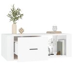 vidaXL Table basse Blanc 100x50 5x35 cm Bois d'ingénierie