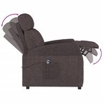 vidaXL Fauteuil Marron foncé Tissu