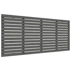 vidaXL Tête de lit murale Gris 156x3x91 5 cm Bois massif de pin