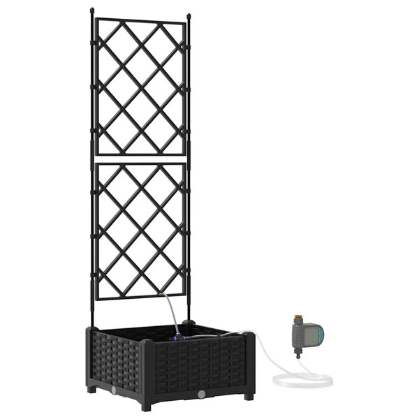 vidaXL Pots de jardin Noir 40 x 40 x 126 cm Acier