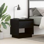 Table de chevet vidaXL Noir Chêne 45x34x48 cm Bois d'ingénierie
