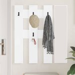 vidaXL Porte-manteau mural Blanc 65 x 3 x 100 cm Bois d'ingénierie