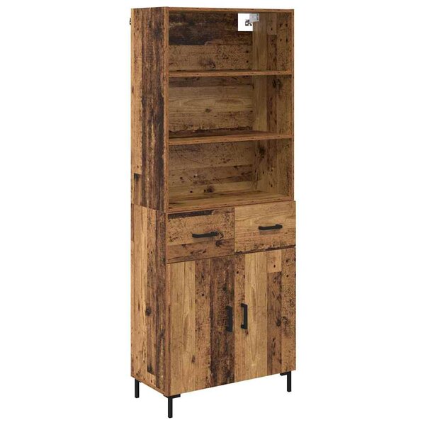 vidaXL Haut Armoire Bois ancien 69 5 x 34 x 180 cm Bois d'ingénierie
