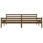 vidaXL Cadre de lit sans matelas marron miel bois massif 200x200 cm