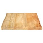 vidaXL Dessus de table 60x60x2 5 cm bord vivant bois massif manguier