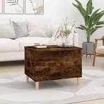 vidaXL Table basse Chêne fumé 60x44 5x45 cm Bois d'ingénierie