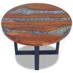 vidaXL Table basse Teck Résine 60 cm