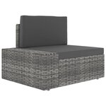 vidaXL Salon de jardin 10 Pièces Résine tressée Gris