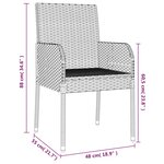 vidaXL Chaises de jardin lot de 2 avec coussins Résine tressée Noir