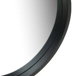 vidaXL Miroir mural avec sangle 60 cm Noir