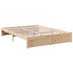 vidaXL Lit bibliothèque sans matelas 150x200 cm bois massif de pin