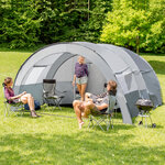 Tectake tente familiale woodstock 6 places avec auvent et sac de transport