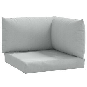 vidaXL Coussins de palette lot de 3 gris clair mélangé tissu