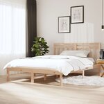 vidaXL Cadre de lit 120x190 cm Petit double Bois massif