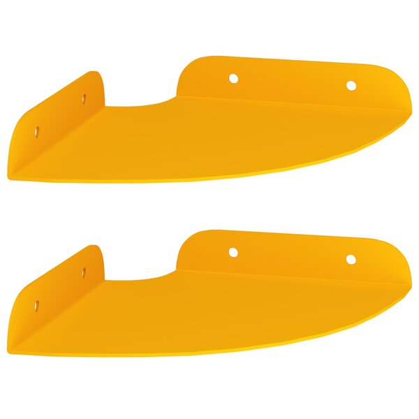 vidaXL Étagère flottante 2 Pièces Jaune moutarde 15 x 15 x 2 cm