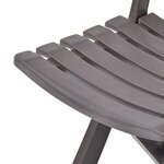 vidaXL Chaises de jardin pliables 2 Pièces Plastique Mocha