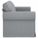 vidaXL Canapé Gris clair 215 x 82 x 80 cm tissu