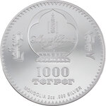 Pièce de monnaie en Argent 1000 Togrog g 62.2 (2 oz) Millésime 2021 Into The Wild BEAR