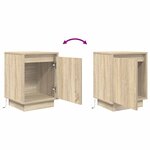 VidaXL Table de chevet avec lumières LED chêne sonoma 38x34x50 cm
