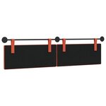 vidaXL Tête de lit suspendue Rouge orange Tissu en velours côtelé