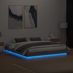 vidaXL Cadre de lit avec lumières LED sonoma gris 200x200 cm