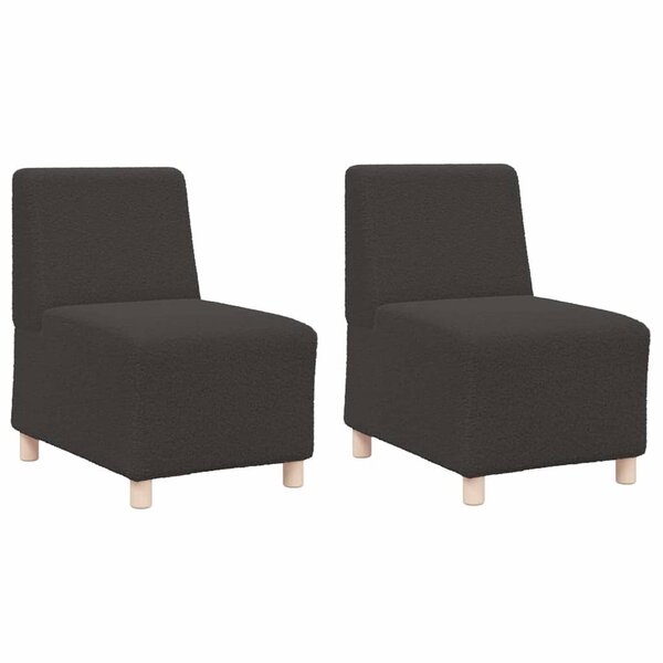 vidaXL Unité de Sofa Modulaire Sans Accoudoirs 2 Pièces Gris foncé