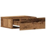 vidaXL Table de chevet flottante vieux bois bois d'ingénierie