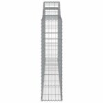 vidaXL Paniers à gabions arqués 9 Pièces 300x30x120/140 cm fer galvanisé